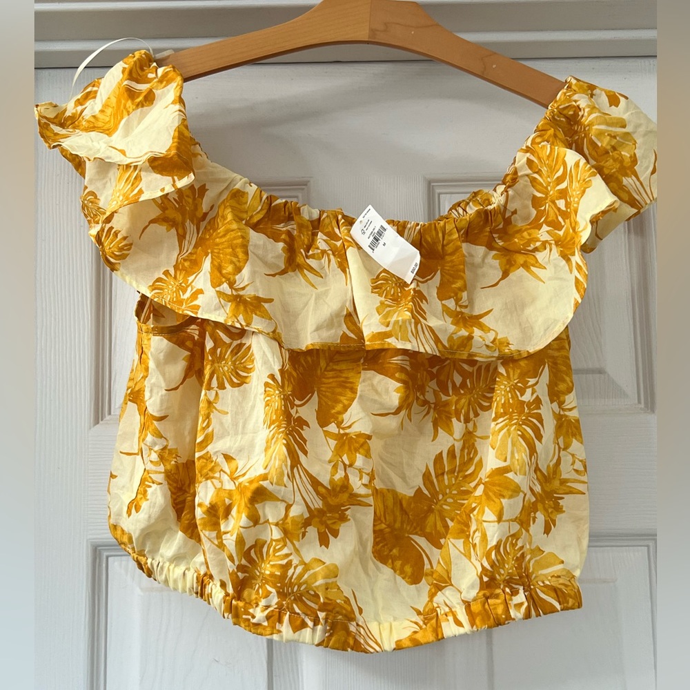 NWT BR Golden Rays colorway off-shoulder crop